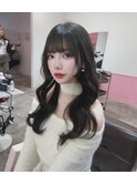 髪質改善艶髪愛され韓国風前髪カット 小顔梅田