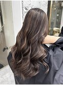 ナチュラルハイライト/セミロング/外国人風/立体感/ウェーブ
