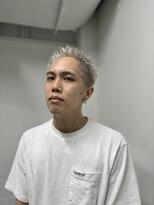 メリケンバーバーショップ フクオカ(MERICAN BARBERSHOP FUK)&nbsp;ハイライトマッシュパーマウルフアッシュブラック