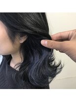 マルフェ 天王寺(marfe)&nbsp;ブルーブラックインナーカラー　#透明感カラー/髪質改善