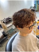 マッシュレイヤーショート×くせ毛風無造作パーマ
