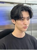 原宿フェザーパーマニュアンスパーマ波巻きパーマセンターパート