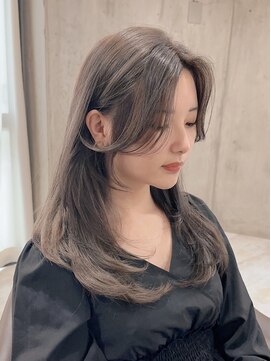 ライン(LINE) 韓国風/レイヤー/前髪カット/オリーブ/透明感/ハッシュカット