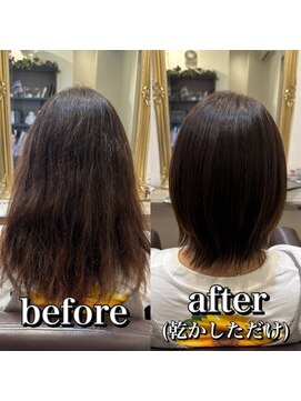 ルフール(ref-le) 美髪矯正(縮毛矯正)で憧れのツヤツヤレイヤーボブに！