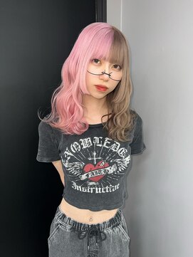 ギミックパシャ(GIMMICK pasha) ホワイトピンク×ミルクティー