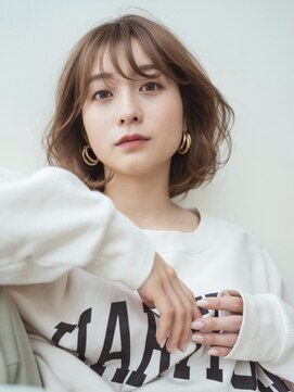 TROIS.高崎/ブリーチ/ダブルカラー/縮毛矯正/レイヤーカット/高崎駅【3/8OPEN(予定)】 ニュアンスボブ