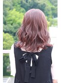 【透明感のあるピンクも人気】ピンクベージュカラー