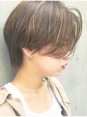 ハイトーンカラーひし形ショートウルフショート