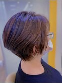 不動の人気、丸みショート