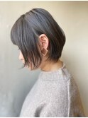ショート×シアーグレージュ