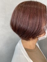 ヘアーサロン ウノ 新百合ヶ丘(hair salon UNO)&nbsp;脱白髪染め/大人ショート/ベージュピンク/前髪なしショート