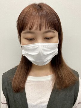 コード 四条河原町駅店(CHORD) 京都　河原町　オレンジブラウンカラー　オン眉　似合わせカット