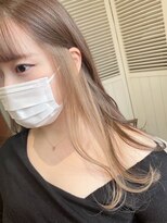 ランプ ヘアー(lamp hair) 【lamp斉藤】イヤリングカラー×ミルクティーベージュ