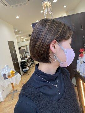 ヘアメイクヒール 【ボブ×透明感グレージュ＝最強に可愛い】20代・30代・40代