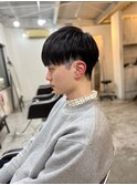 【soy-kufu】MEN'S HAIRアッシュブラックマッシュショート