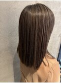 地毛を育てて白髪をぼかす地毛にハイライト/薬院白髪ぼかし