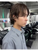 ハイライトミックスニュアンスパーマミディアム