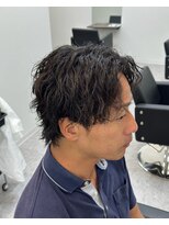 ブライト(BRIGHT)&nbsp;センターパートウルフツイストスパイラルパーマ静岡メンズパーマ