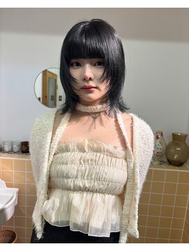 ネルケ 立川(nelke) ネイビーブルー/ウルフレイヤー/顔周りレイヤー