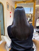 ロンドアベニール 北千住(Lond avenir) ブリーチなしチェリーブラウン髪質改善縮毛矯正酸性ストレート