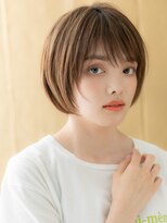 カバーヘア ブリス 大宮西口(COVER HAIR bliss) アプリコットオレンジ大人バイライト丸みボブ314X大宮10代20代