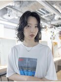 【井上】ミディアムウルフパーマカジュアルニュアンスパーマ横浜