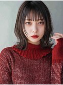 透け感バングの大人美人ボブ