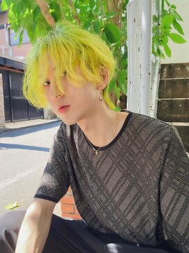 キャロルガーデンズ ボコカ 表参道(Carroll Gardens bococa) 【azu】イエロー　メンズカット　デザイン