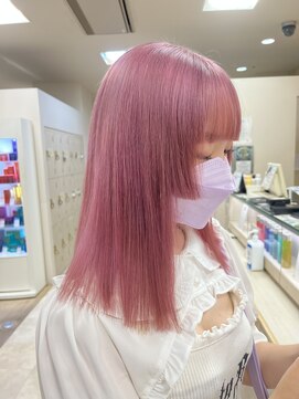 ケンジ 平塚ラスカ店(KENJE) ピンクカラー/ペールピンク/暖色/ブリーチ/平塚【相原美紅】