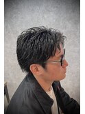 MEN’S HAIR/サーフカール/刈り上げセンターパート/本八幡
