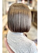 サーティエイト(38)&nbsp;丸みショートボブ/マットオリーブ/白髪染め/髪質改善/ツヤ髪/