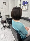 肩上ボブ大人可愛いボブひし形ボブアッシュベージュ