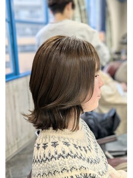 ヘアリゾート エーアイ 浅草ROX店(hair resort Ai) ボブレイヤー、オリーブベージュ、くびれボブレイヤー