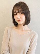 オウル(Owll)&nbsp;＊大人可愛い顎下2cm内巻きナチュラルボブブラウンベージュ＊