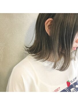 ミント(mint) 赤み除去した、ミントグレージュボブ♪