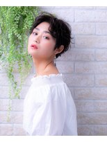 ソア 武蔵小杉(SOAR) 大人かわいい無造作カールとデザインカラー小顔丸みショートボブ