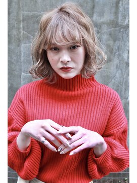 ティメレ 神戸三宮(Timere) アッシュベージュ×小顔ウェーブ【Timere神戸三宮】