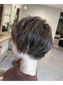 すっきりショート　onオリーブアッシュ