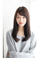 ロア ミオ 仙台駅前(Loa mio)&nbsp;【Loa mio】透け感バングの内巻きロング【30代/40代/50代/60代】