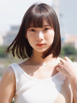 エムスラッシュ みなとみらい馬車道店(M SLASH) M.SLASH馬車道/美髪小顔ボブ／切りっぱなしロブ/艶カラー/オン眉