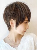 ショコラアッシュヘルシースタイルふんわりカールショート