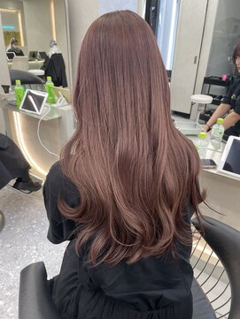 ロンド マーレ 天神大名店(Lond mare) ピンクブラウン/暖色カラー/カシスピンク/韓国ヘア/顔周りカット