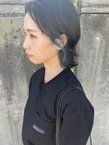 テントヘアー(tent hair) ターコイズ暗髪カラー＋ウルフstyle*