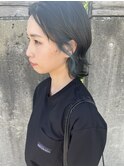 ターコイズ暗髪カラー+ウルフstyle*