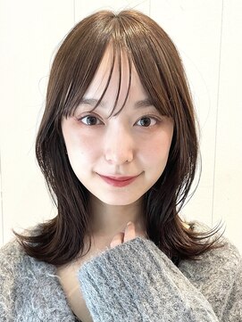 ガーデン ムサシコスギ(GARDEN MUSASHIKOSUGI) 外ハネミディアム/透明感ナチュラルベージュ/似合わせカット