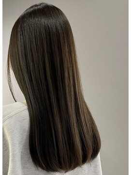 ルーム 刈谷店(room) ブリーチなしで作るオリーブベージュの透明感カラー