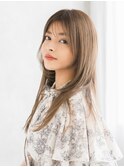 レイヤーカット ミルクティーカラー