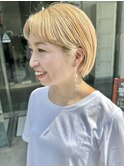切りっぱなしボブ/ブルーブラック/ミニボブ/似合わせカット