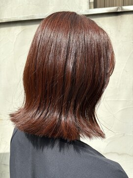 アッシュ 中目黒店(Ash) しばれるボブ×オレンジブラウンカラー