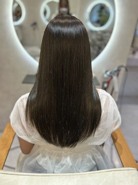 エヌ 大阪梅田店(enu) 髪質改善/透明感カラー/オリーブグレージュ/韓国風/レイヤー